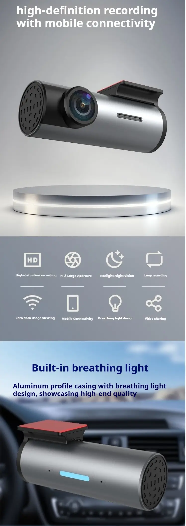 WiFi Dash Cam for Cars